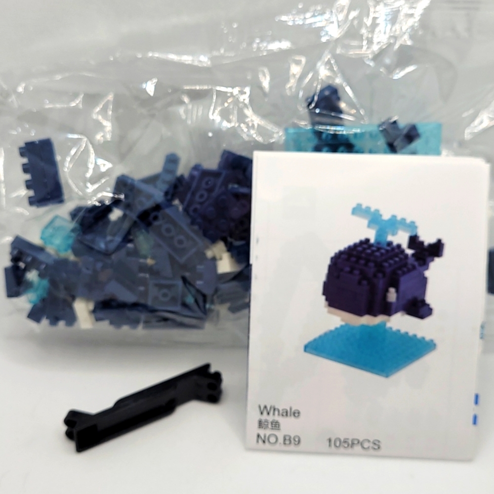 Whale micro building kit, mini brick set